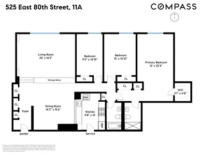 $1,875,000 | 525 East 80th Street, Unit 11A | Upper East Side