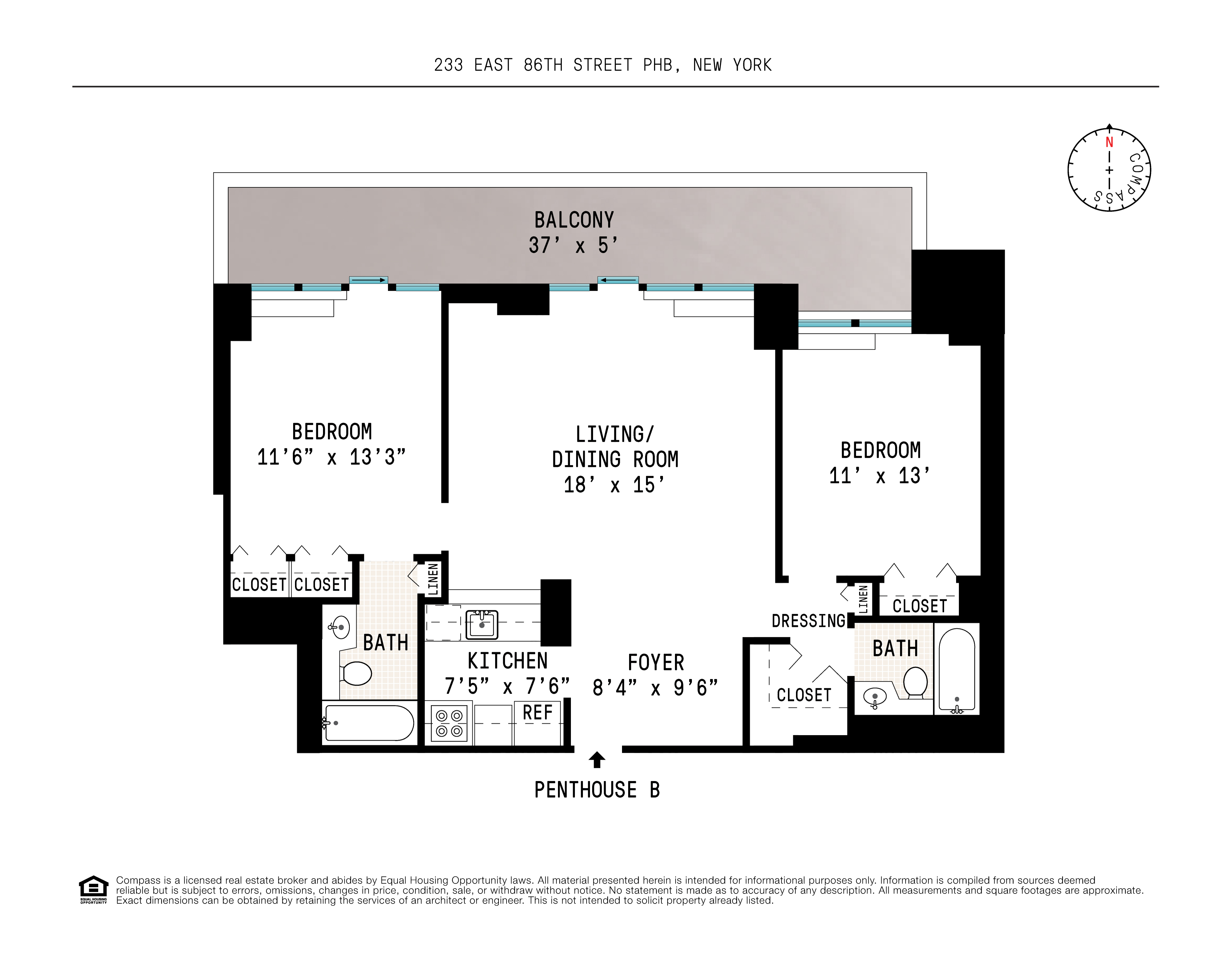 233 East 86th Street, Unit PHB Manhattan, NY 10028 - Photo 12 of 12 a picture of a floor plan