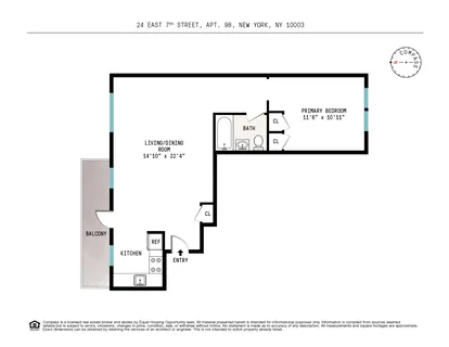 $850,000 | 24 East 7th Street, Unit 9B | East Village