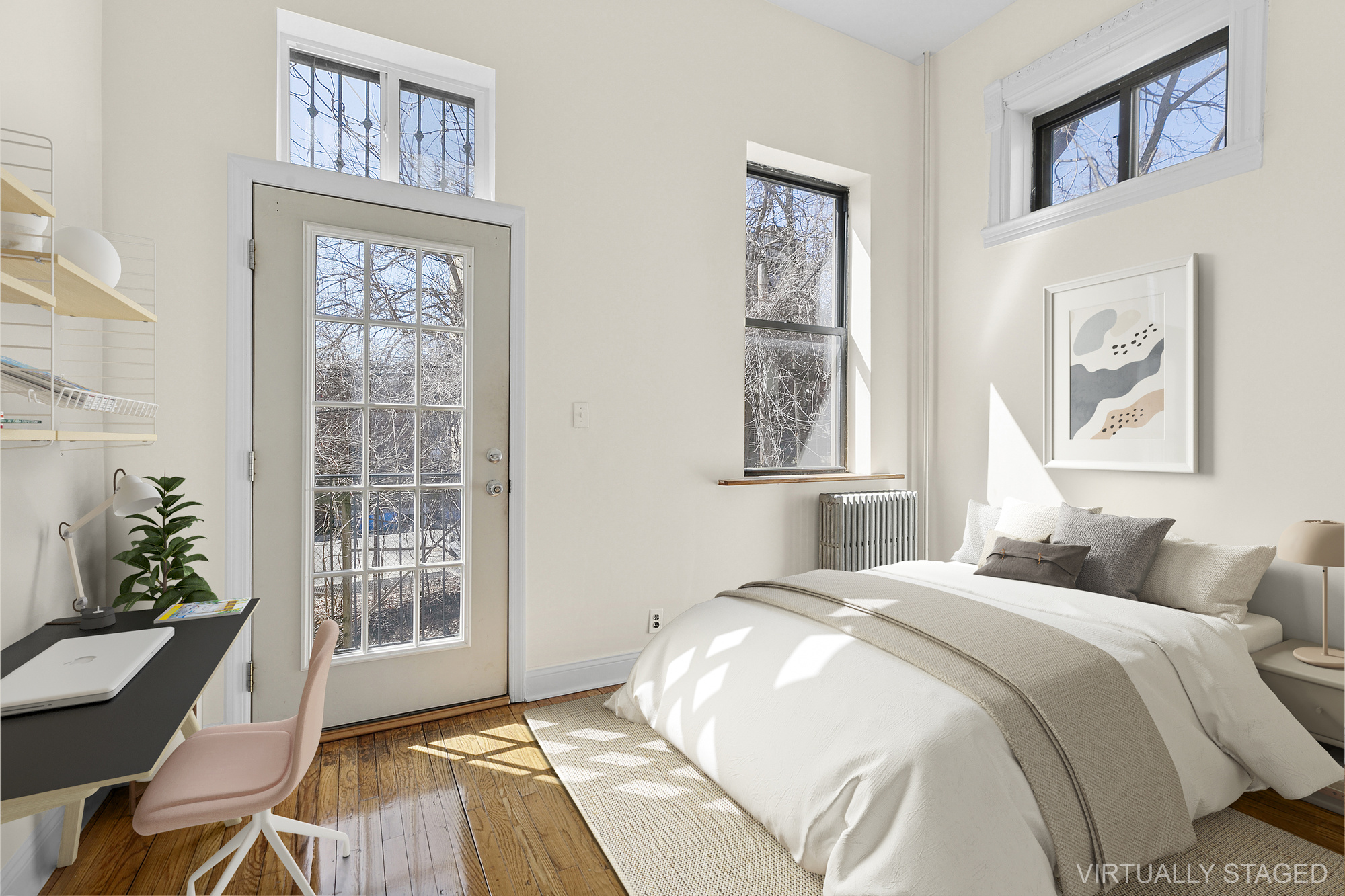 1100 Dean Street, Unit 4 Brooklyn, NY 11216 - Photo 6 of 13 a bedroom with a bed and a window