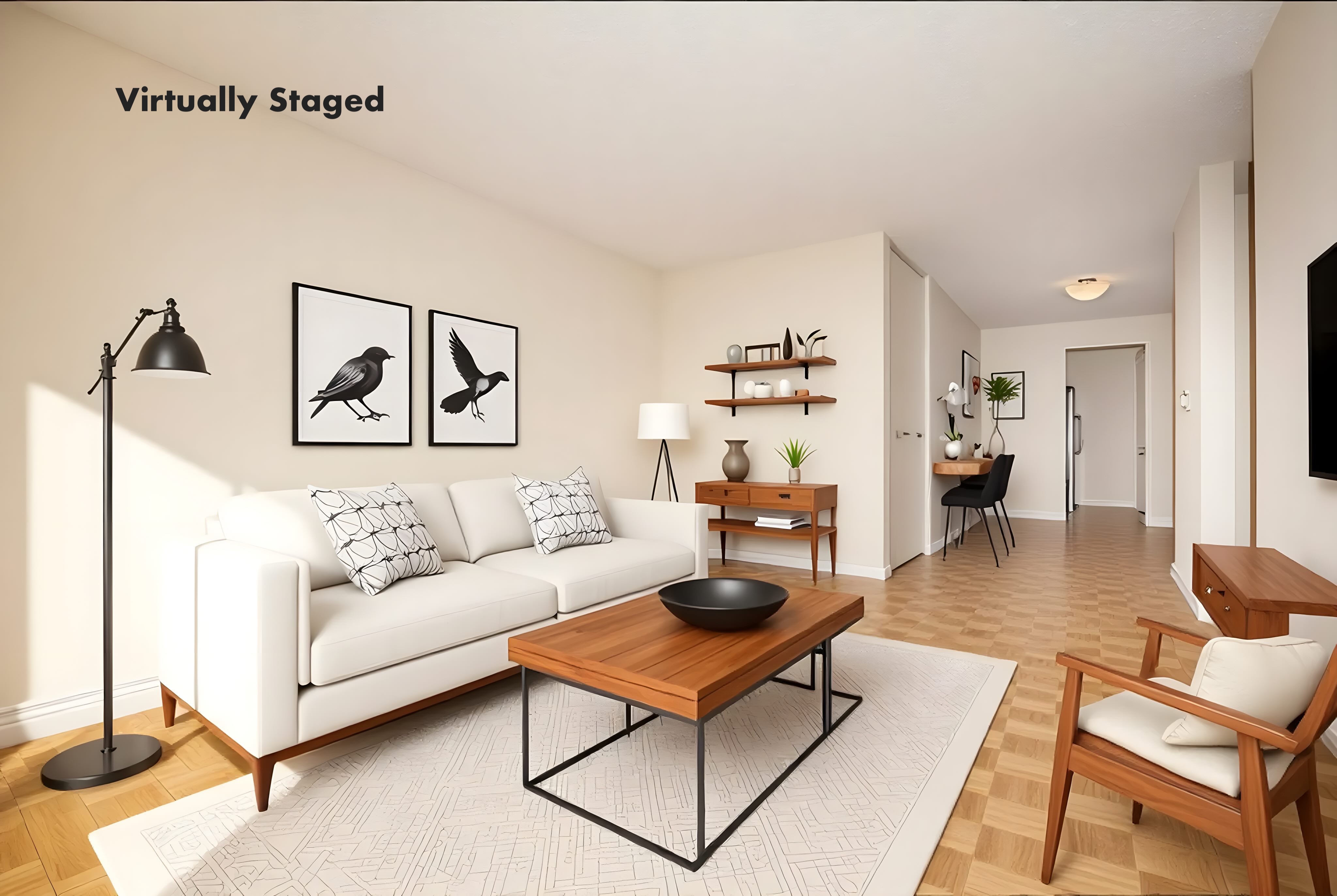 445 5th Avenue, Unit 23D Manhattan, NY 10016 - Photo 1 of 15 a living room with furniture and a rug