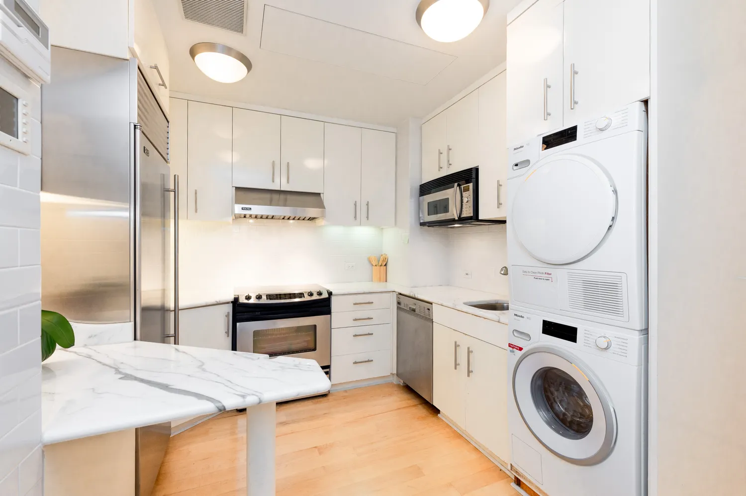 a city view with tall buildings