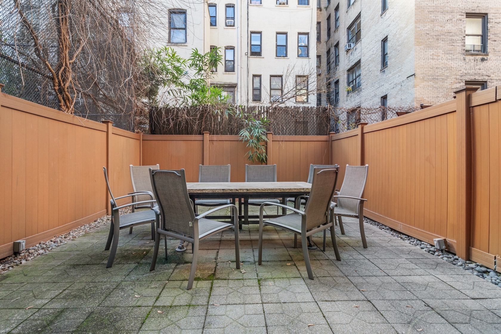 258 West 71st Street, Unit BR Manhattan, NY 10023 - Photo 1 of 13 a view of a patio with a table and chairs