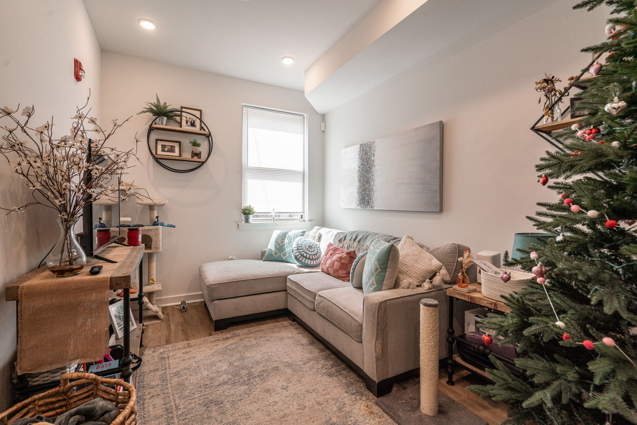 2613 Federal Street, Unit B Philadelphia, PA 19146 - Photo 2 of 21 a living room with furniture stairs and a potted plant