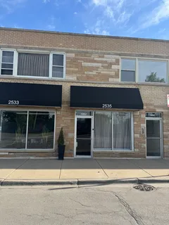 a front view of a house with a space