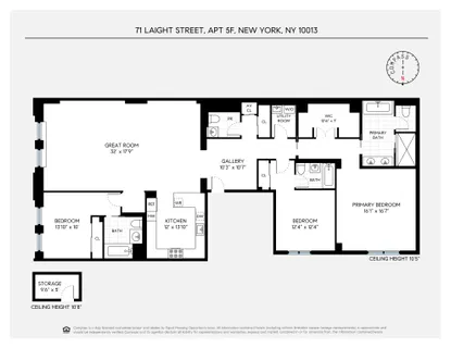 $6,400,000 | 71 Laight Street, Unit 5F | TriBeCa