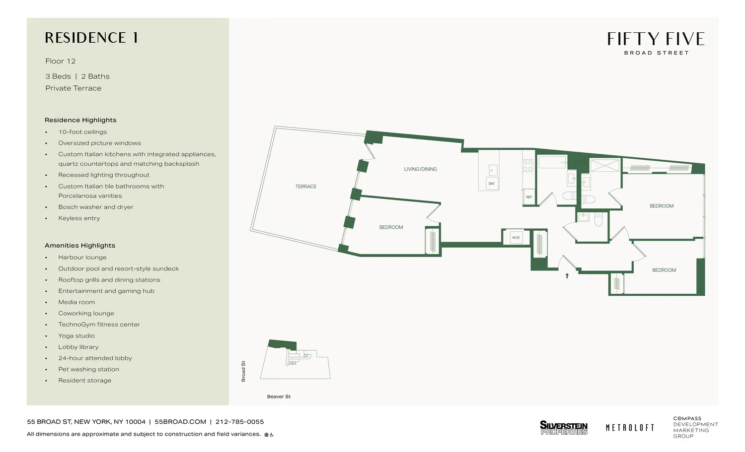 $12,095 | 55 Broad Street, Unit 1201 | Financial District