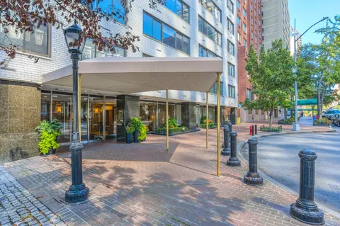 a front view of a building