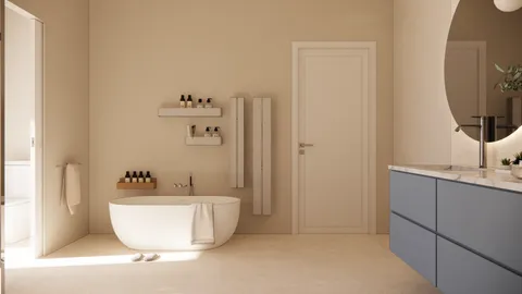 a bathroom with a bathtub and a sink