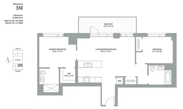 $1,500,000 | 505-513 West 43rd Street, Unit 3M | Hell's Kitchen