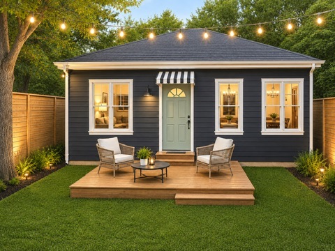 3906 Willbert Road Austin, TX 78751 - Photo 3 of 25 a front view of a house with a yard fire pit and outdoor seating
