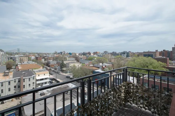 a view of city from a balcony