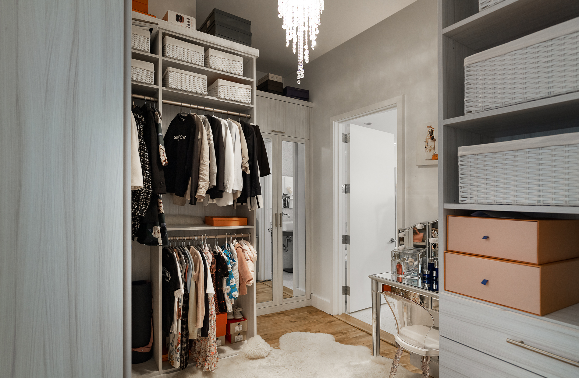 360 Furman Street, Unit 701 Brooklyn, NY 11201 - Photo 7 of 14 a view of walk in closet with clothes and shoes