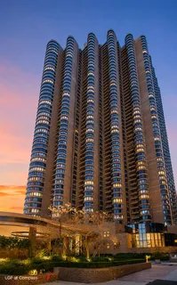 a close up of a tall building