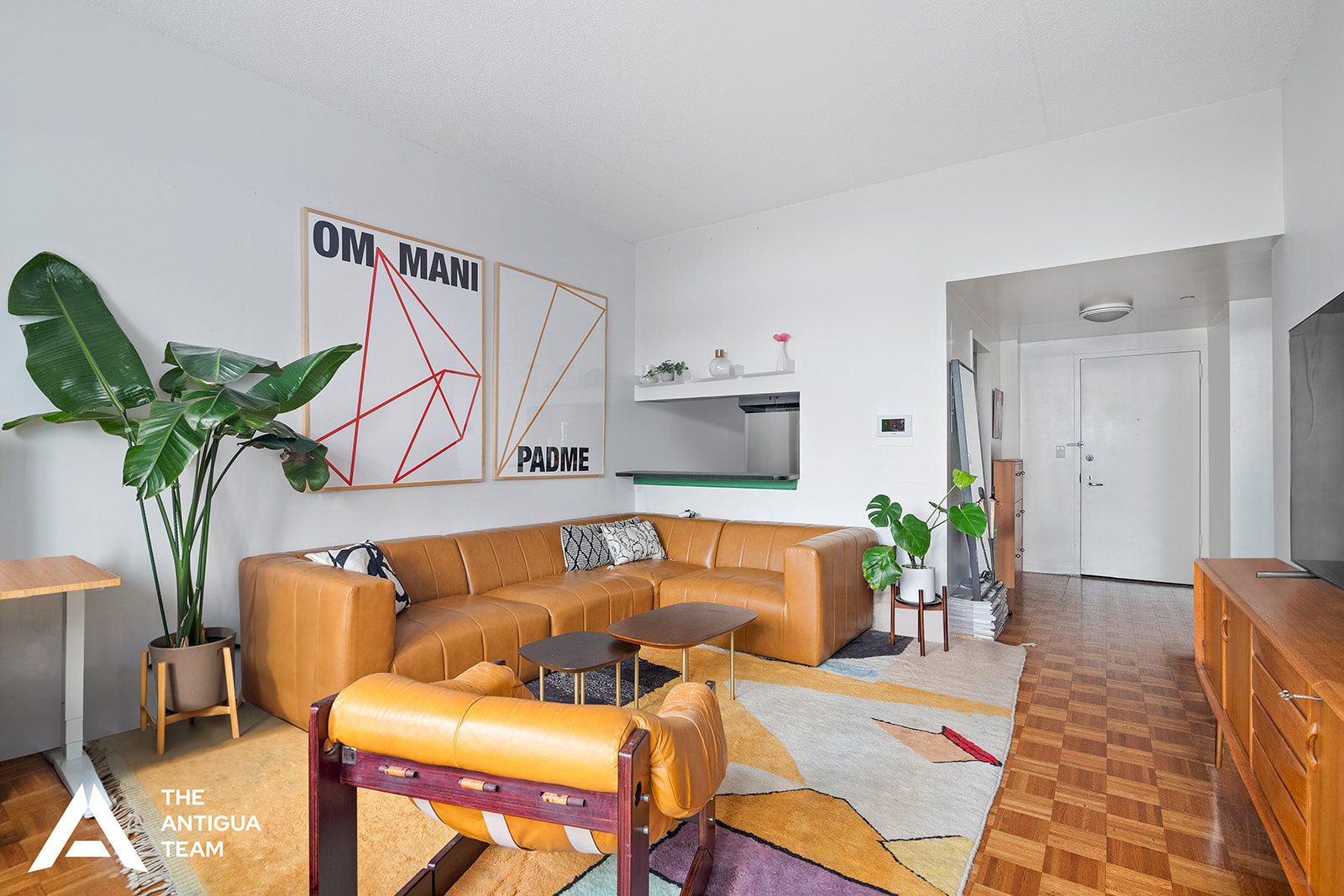 300 West 135th Street, Unit 2M Manhattan, NY 10030 - Photo 3 of 8 a living room with furniture and a potted plant