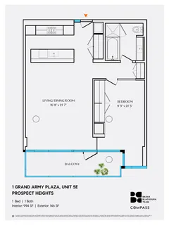 $7,000 | 1 Grand Army Plaza, Unit 5E | Prospect Heights