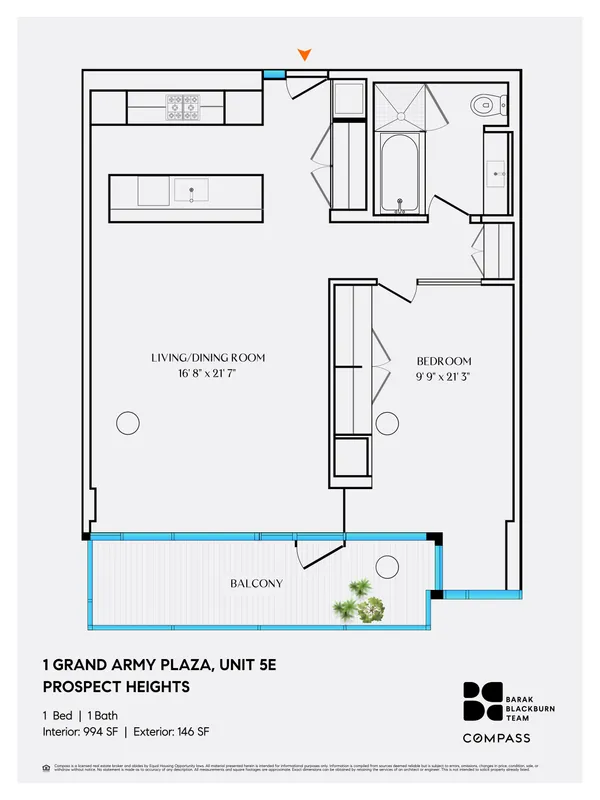 $7,000 | 1 Grand Army Plaza, Unit 5E | Prospect Heights
