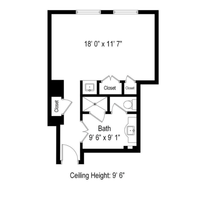 768 5th Avenue, Unit 1237 Manhattan, NY 10019 - Photo 8 of 8 a picture of a floor plan