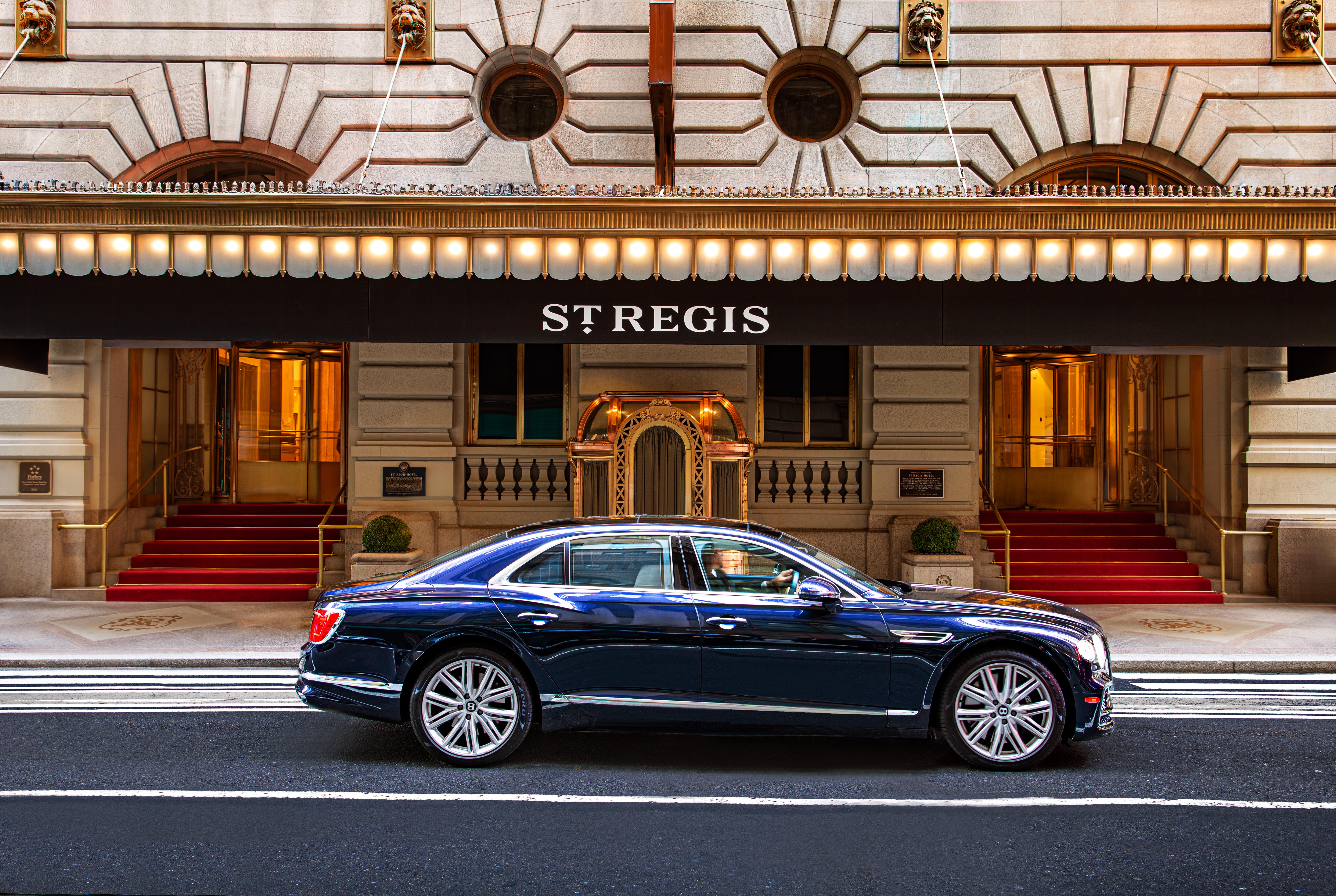 a car parked in front of a building