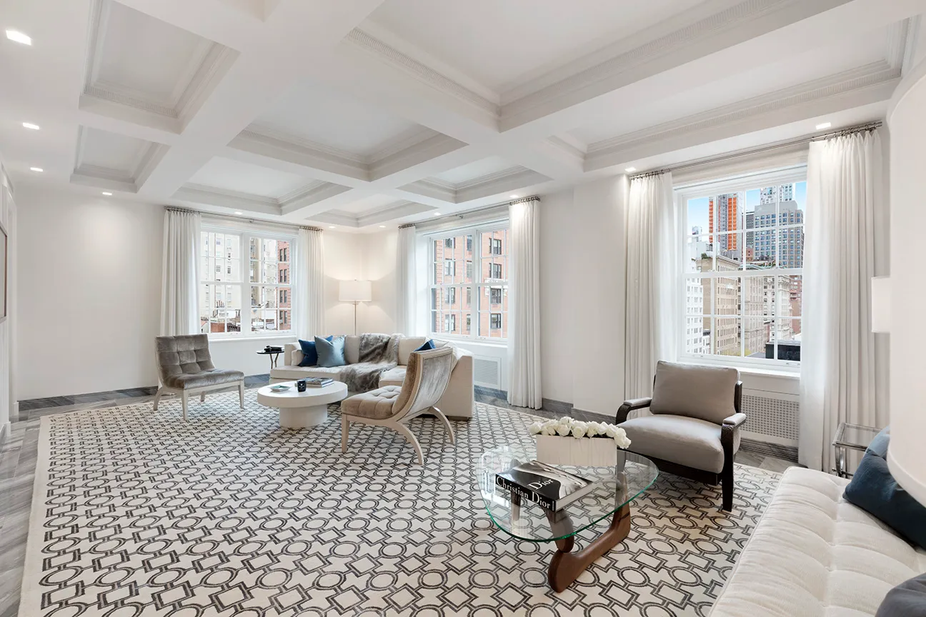 a living room with furniture or couch and a window