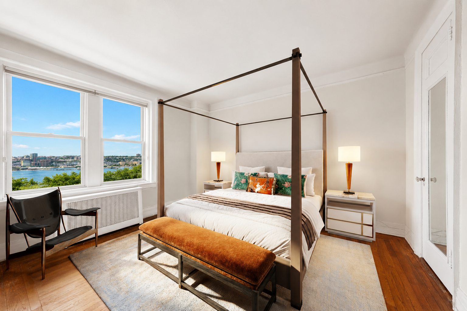 360 Riverside Drive, Unit 8A Manhattan, NY 10025 - Photo 5 of 20 a bedroom with a bed and a window