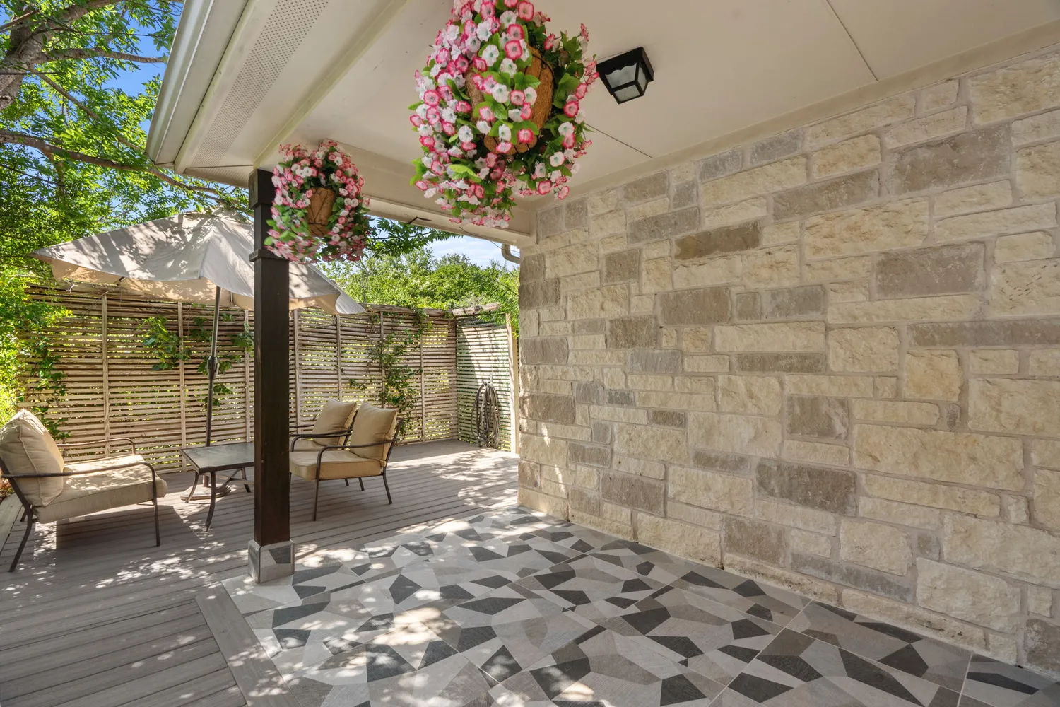 a outdoor space with patio