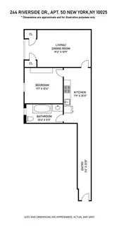 $395,000 | 244 Riverside Drive, Unit 4D | Upper West Side