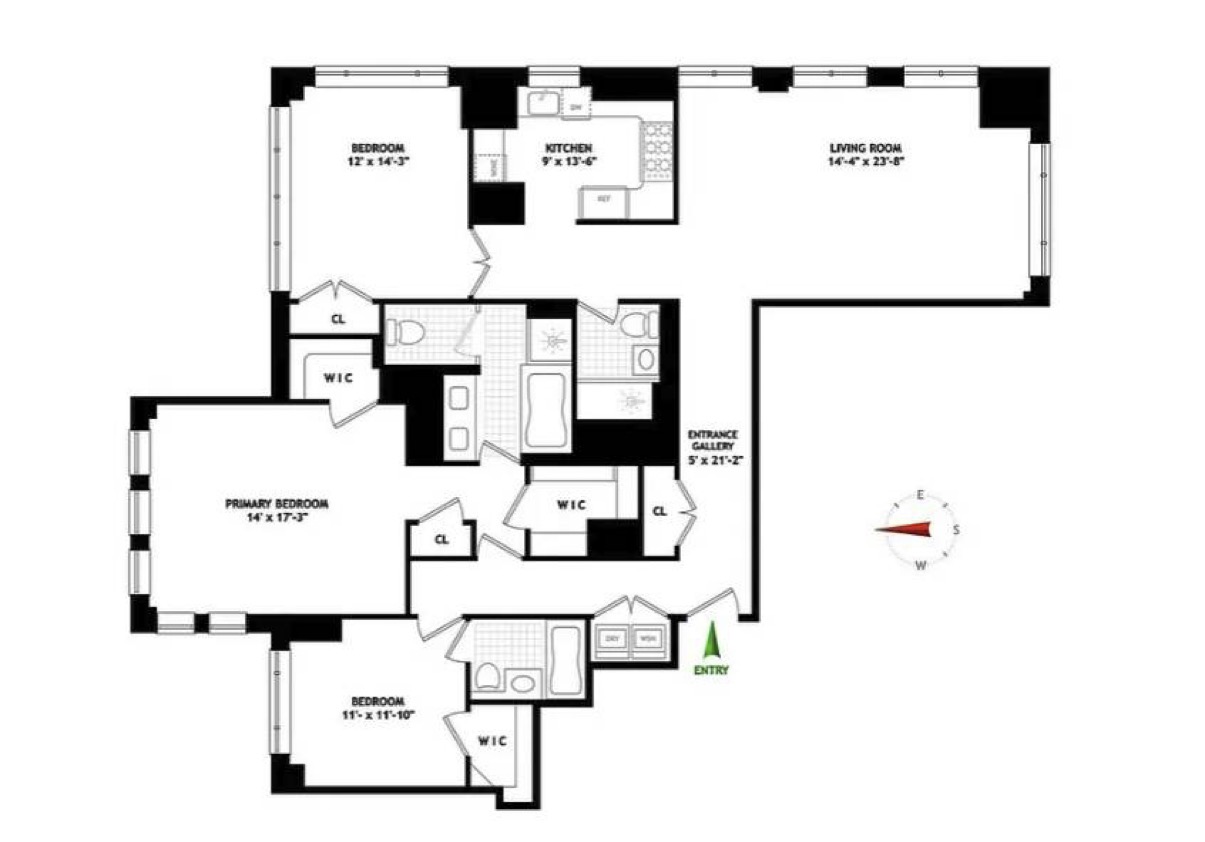 205 East 85th Street, Unit 19B Manhattan, NY 10028 - Photo 9 of 9 a picture of a bathroom with a sink and a mirror