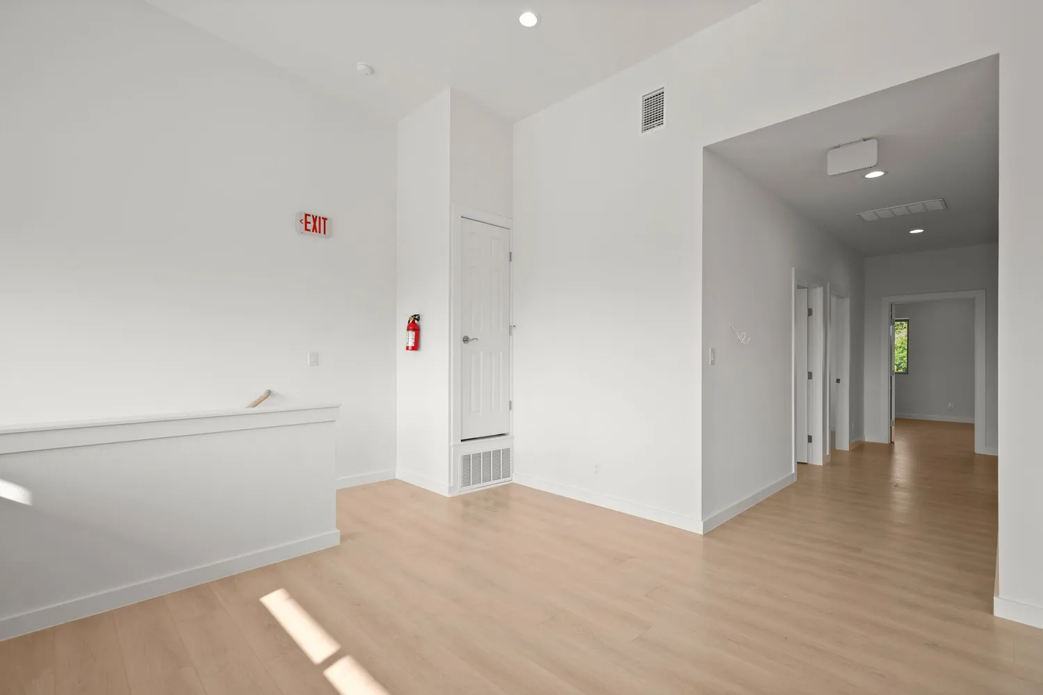 a view of a kitchen with an empty space