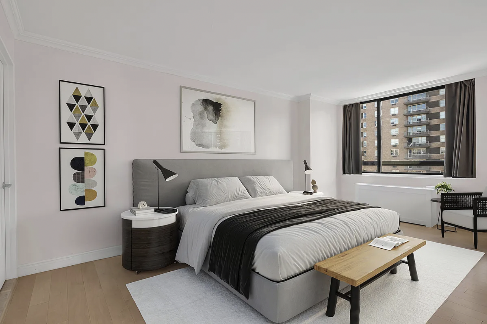 171 East 84th Street, Unit 22C Manhattan, NY 10028 - Photo 6 of 17 a bedroom with a bed and a window