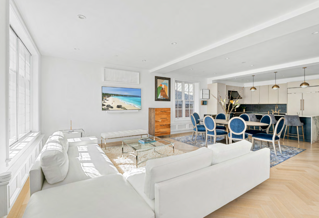 155 Noble Street, Unit 3 Brooklyn, NY 11222 - Photo 2 of 23 a living room with furniture kitchen view and a window