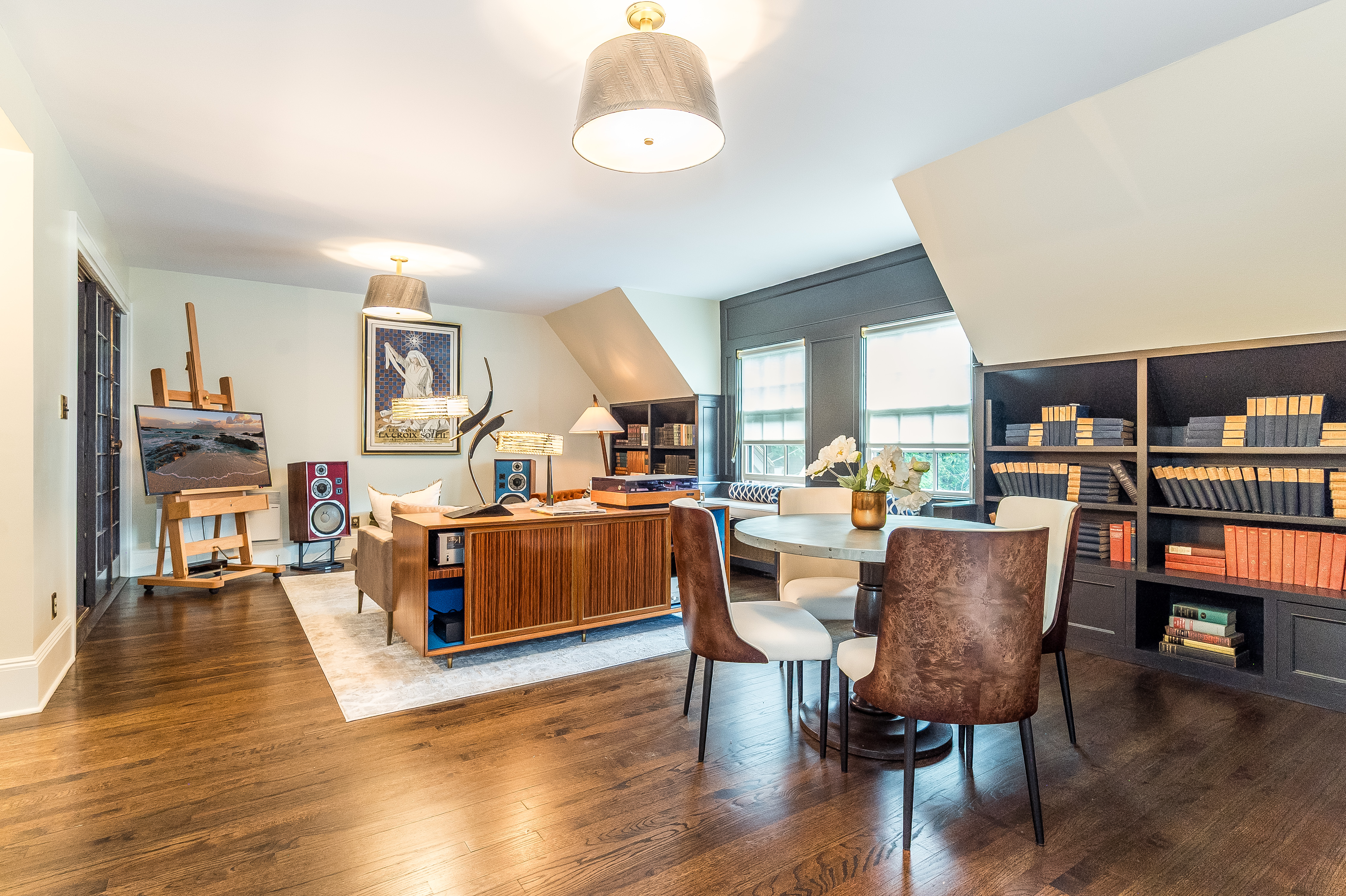 85 Clinton Avenue Montclair, NJ 07042 - Photo 50 of 65 a living room with furniture and a wooden floor