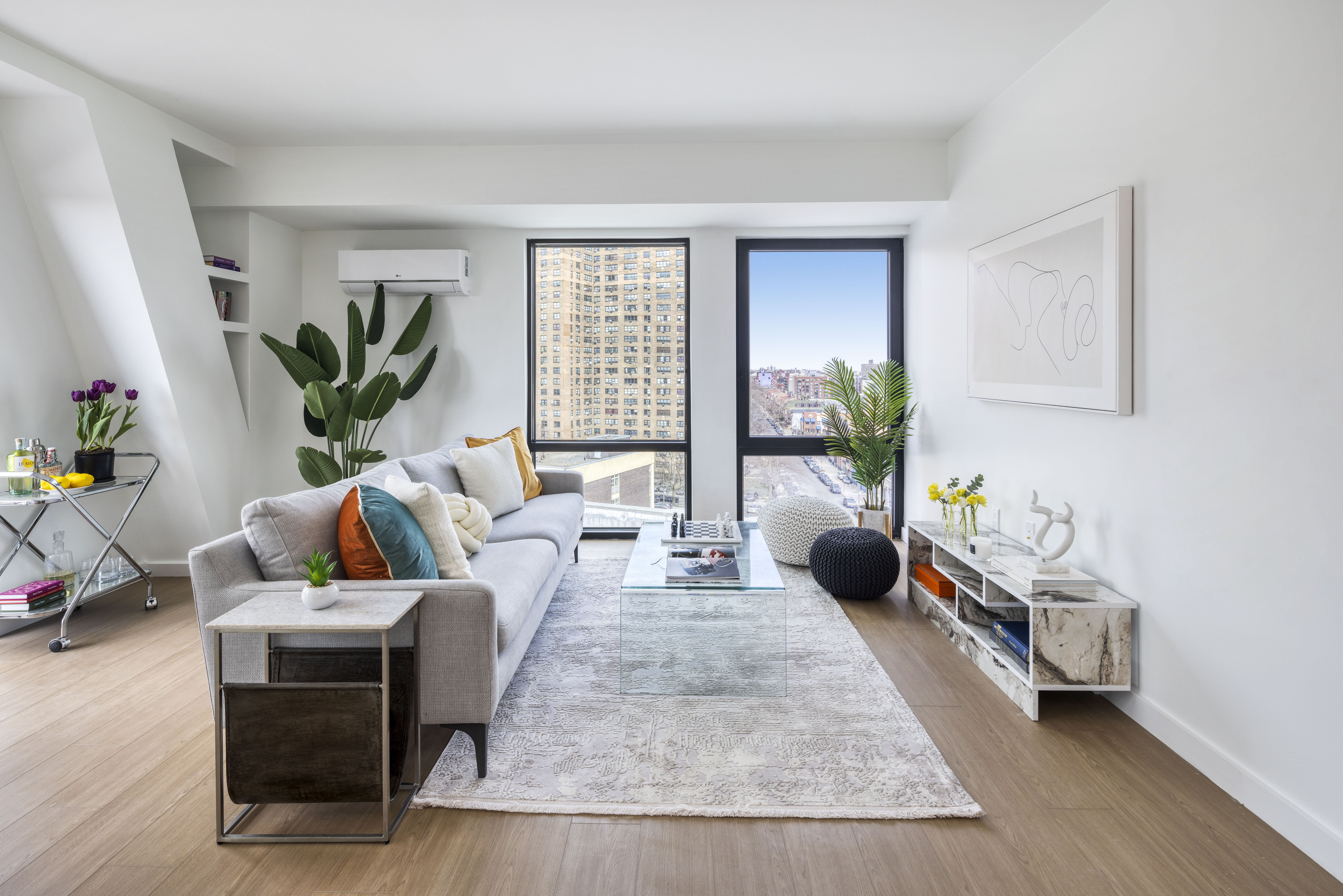 1 Sullivan Place, Unit 10E Brooklyn, NY 11225 - Photo 5 of 10 a living room with furniture and a potted plant