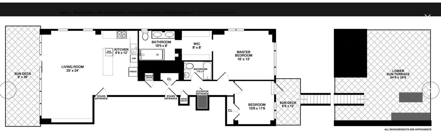 119 Fulton Street, Unit 8 Manhattan, NY 10038 - Photo 12 of 12 a black and white photo of a living room