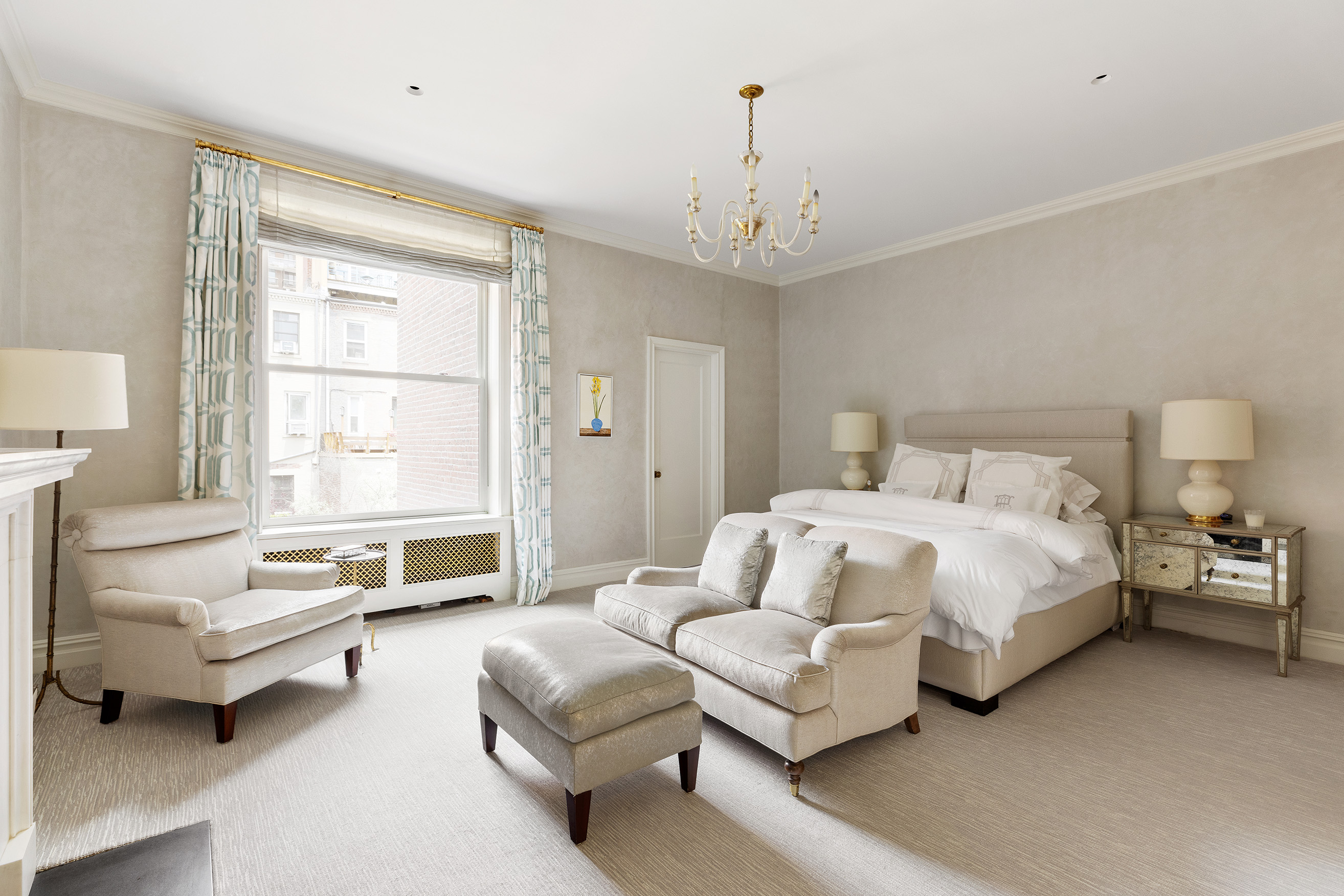 135 West 77th Street Manhattan, NY 10024 - Photo 15 of 32 a bedroom with a bed couch and a window