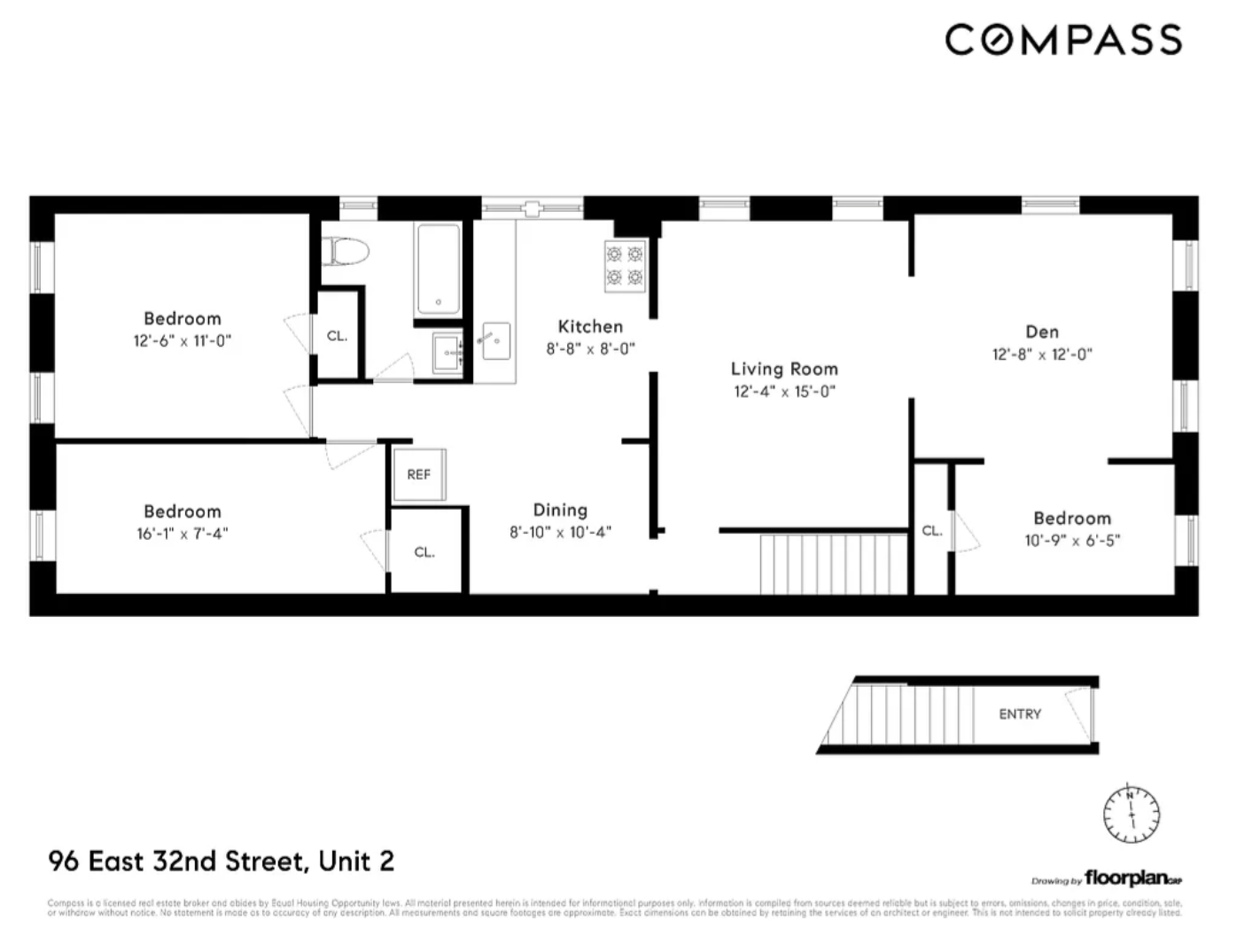 96 East 32nd Street, Unit 2 Brooklyn, NY 11226 - Photo 6 of 6 a picture of a black and white photo