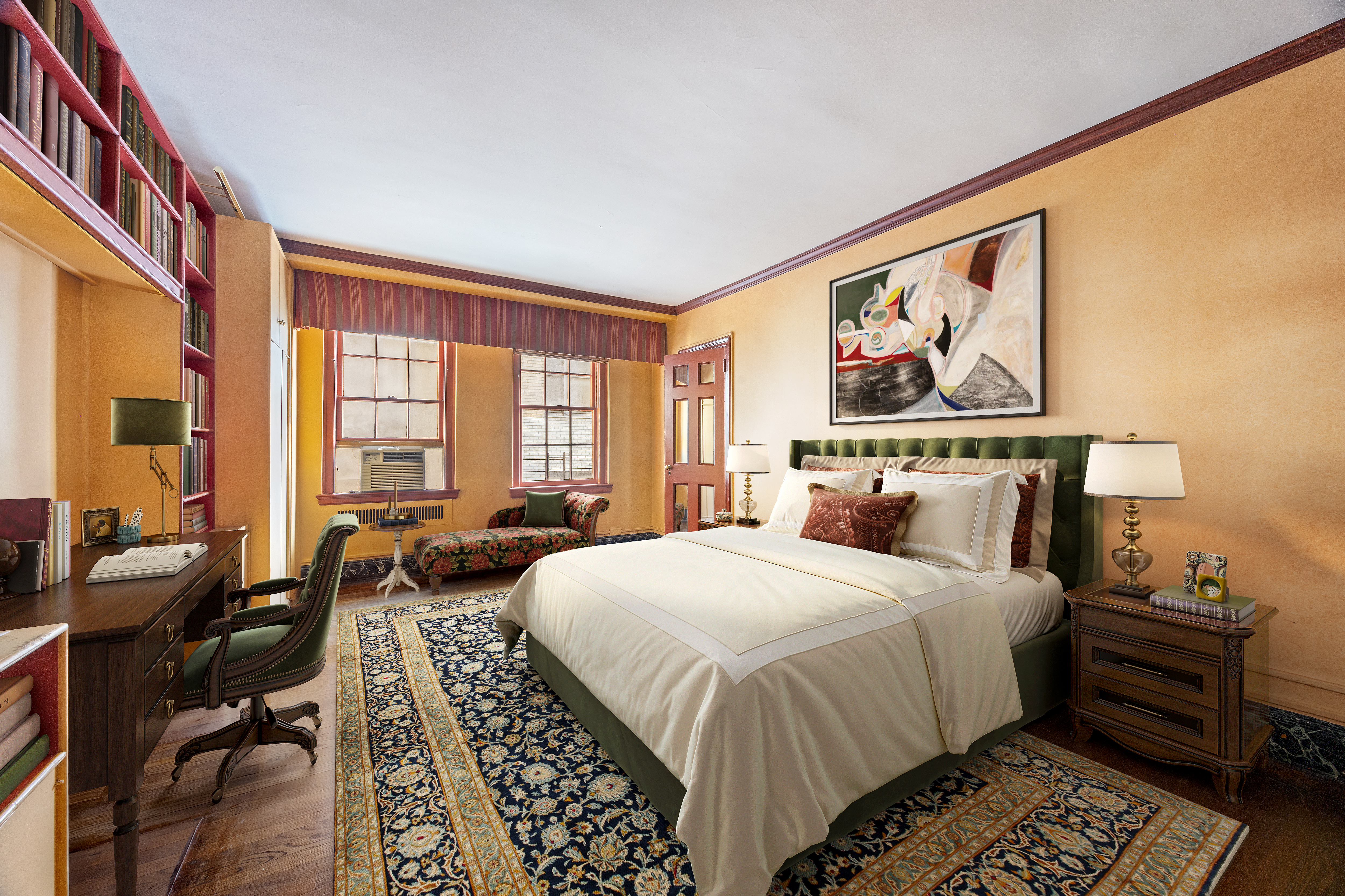 1001 Park Avenue, Unit 6N Manhattan, NY 10028 - Photo 7 of 12 a bedroom with bed and wooden floor