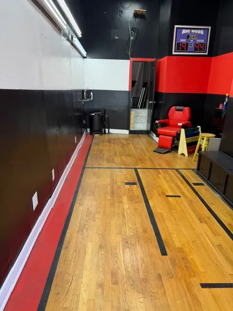 a bath room with a room