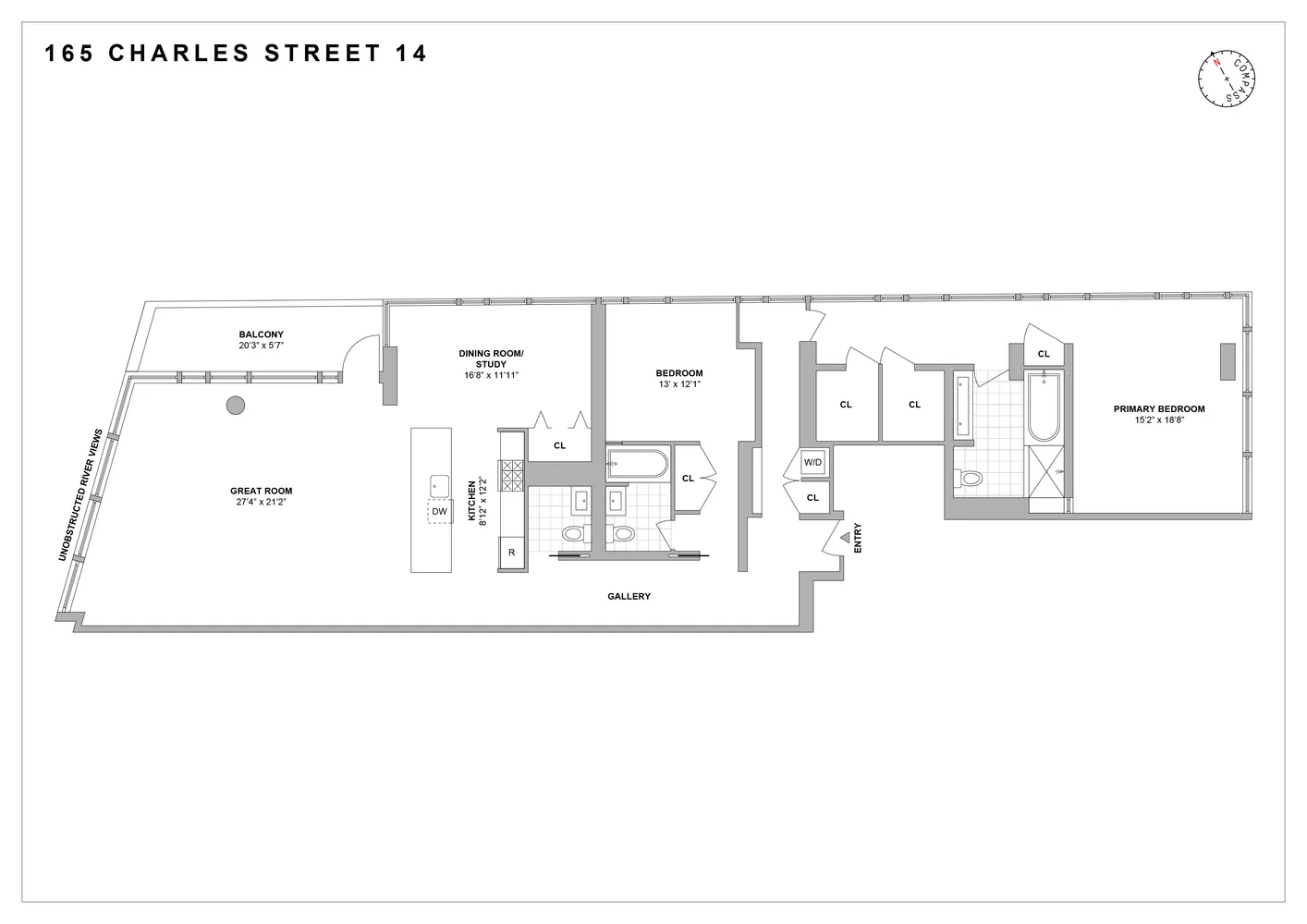 $7,995,000 | 165 Charles Street, Unit 14 | West Village