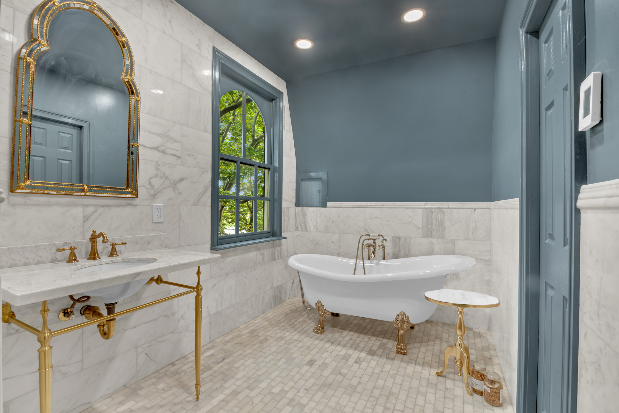 117 Tysen Street Staten Island, NY 10301 - Photo 16 of 19 a bathroom with a sink and a mirror