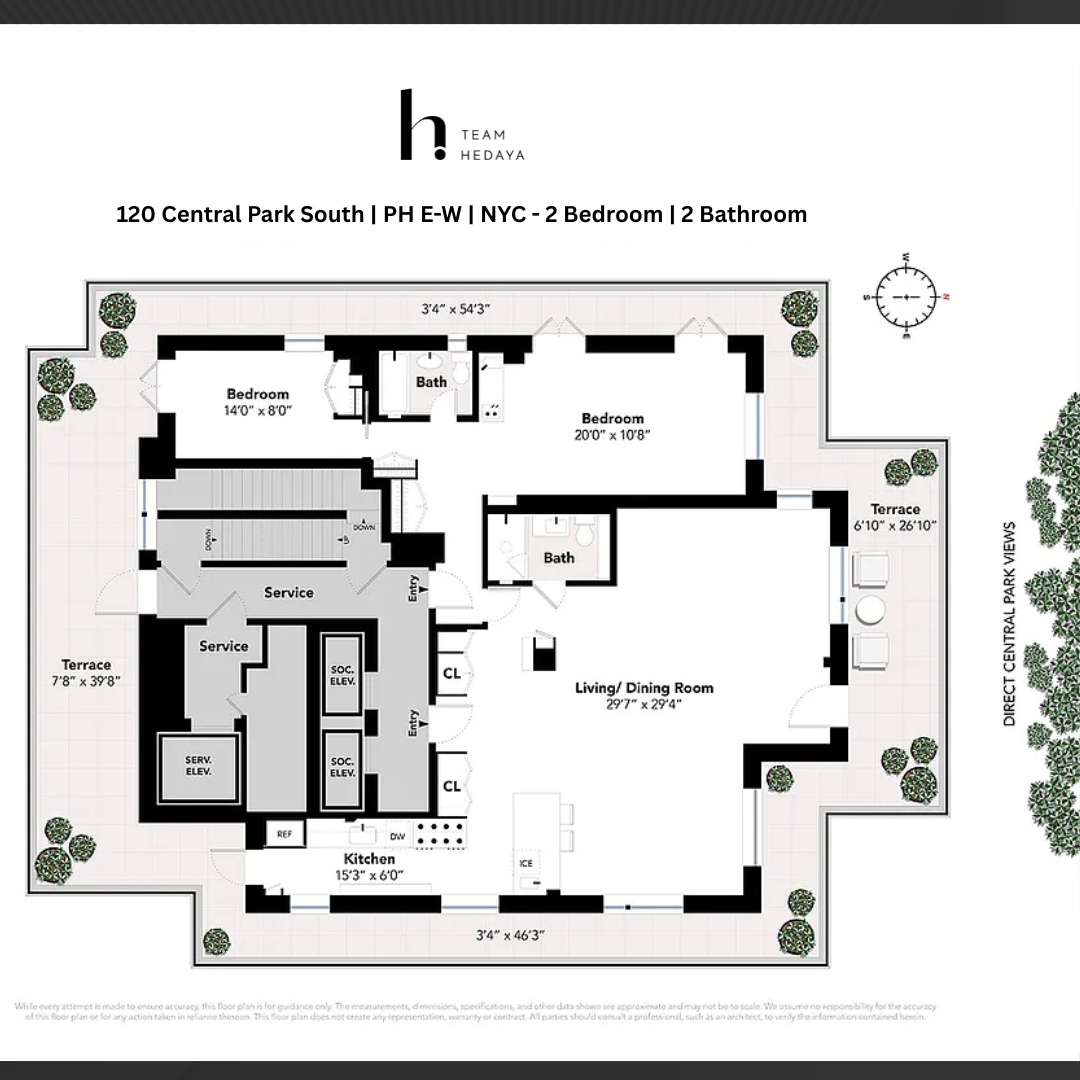 120 Central Park South, Unit PHE/W Manhattan, NY 10019 - Photo 11 of 11 a picture of a bathroom with a sink and a mirror