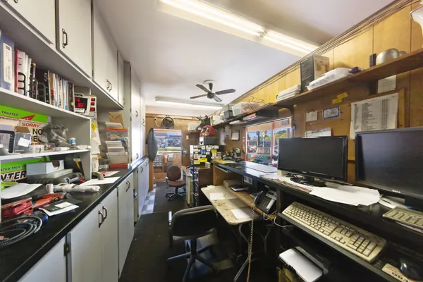 a view of a chairs and table in a room