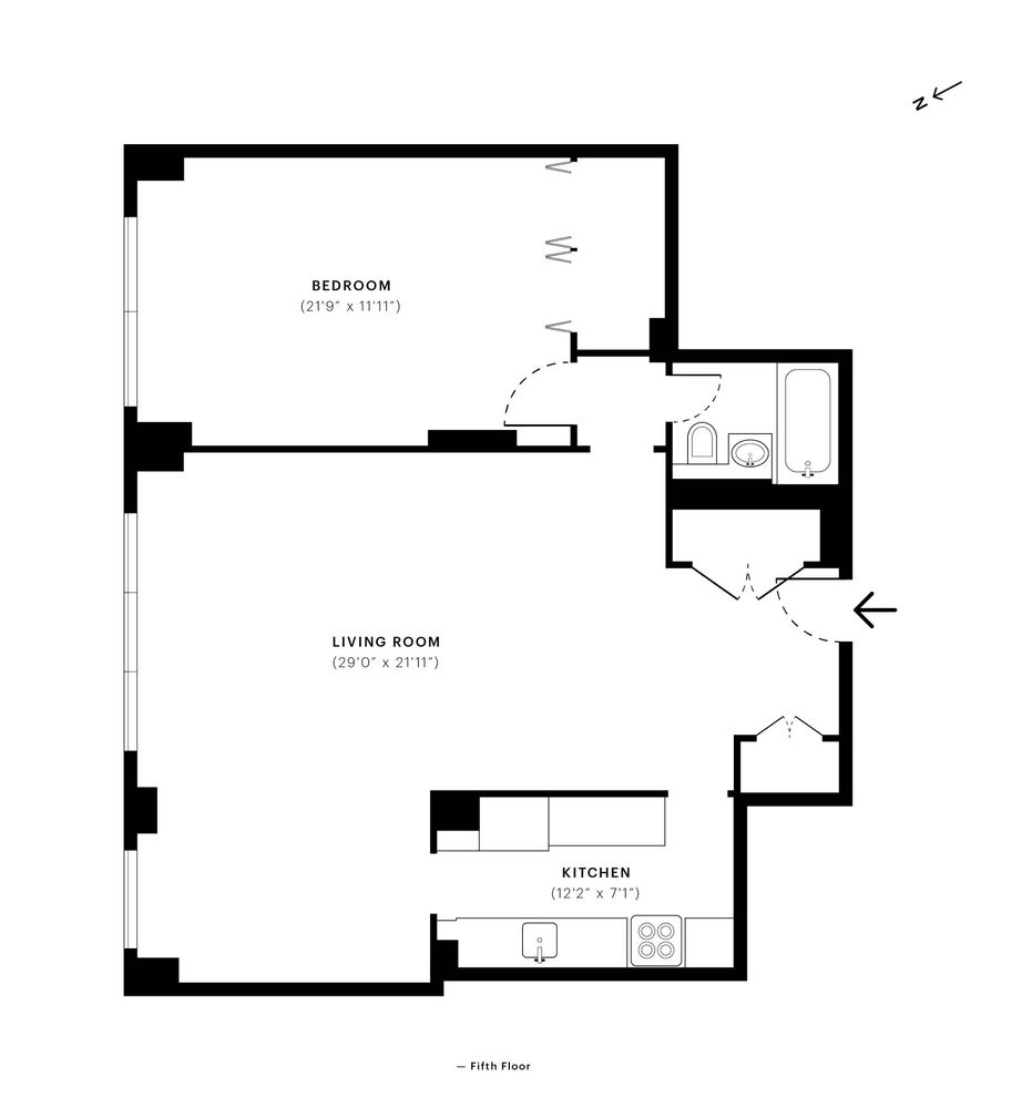 225 East 57th Street, Unit 5K Manhattan, NY 10022 - Photo 11 of 11 a picture of a room with a floor in a back
