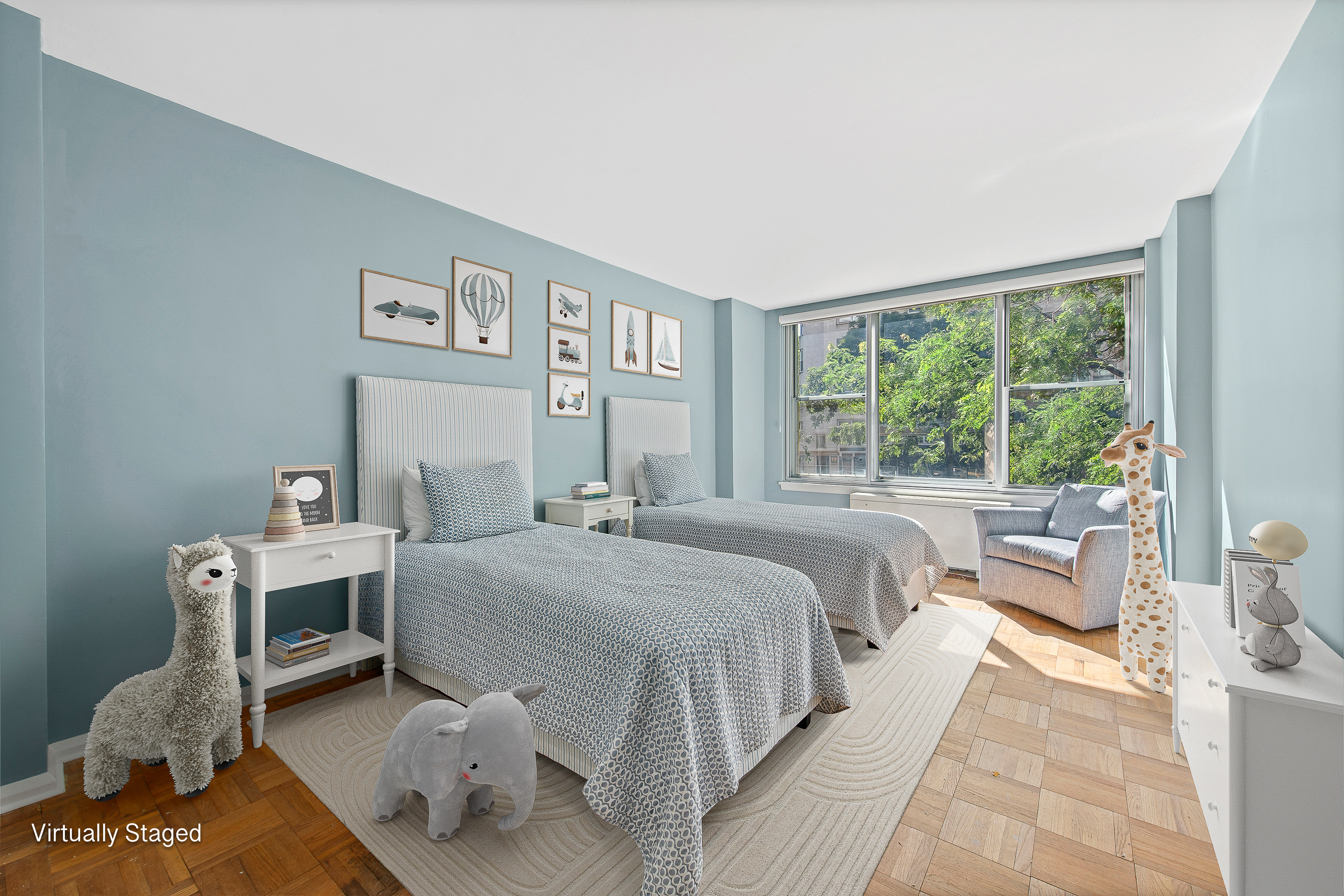 201 East 62nd Street, Unit 2C Manhattan, NY 10065 - Photo 11 of 14 a bed room with a bed and a chair