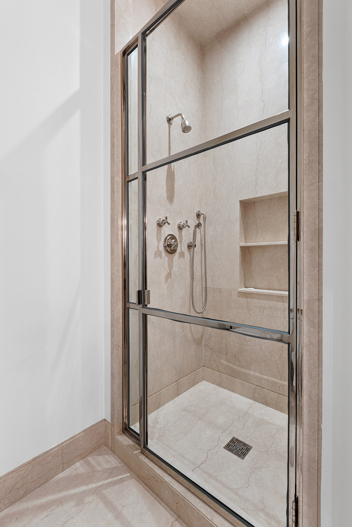 7 Hubert Street, Unit 8A Manhattan, NY 10013 - Photo 13 of 19 a bathroom with a glass shower door