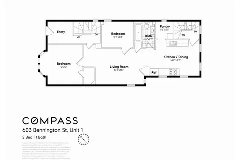 $2,650 | 603 Bennington Street, Unit 1, Boston, MA 02128