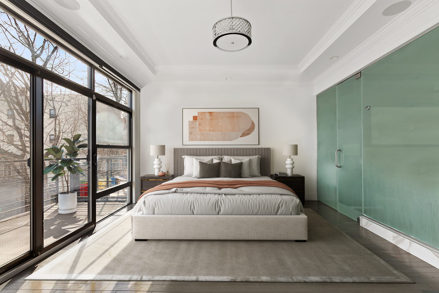 456 Decatur Street, Unit 1 Brooklyn, NY 11233 - Photo 4 of 6 a bedroom with a large bed and a window