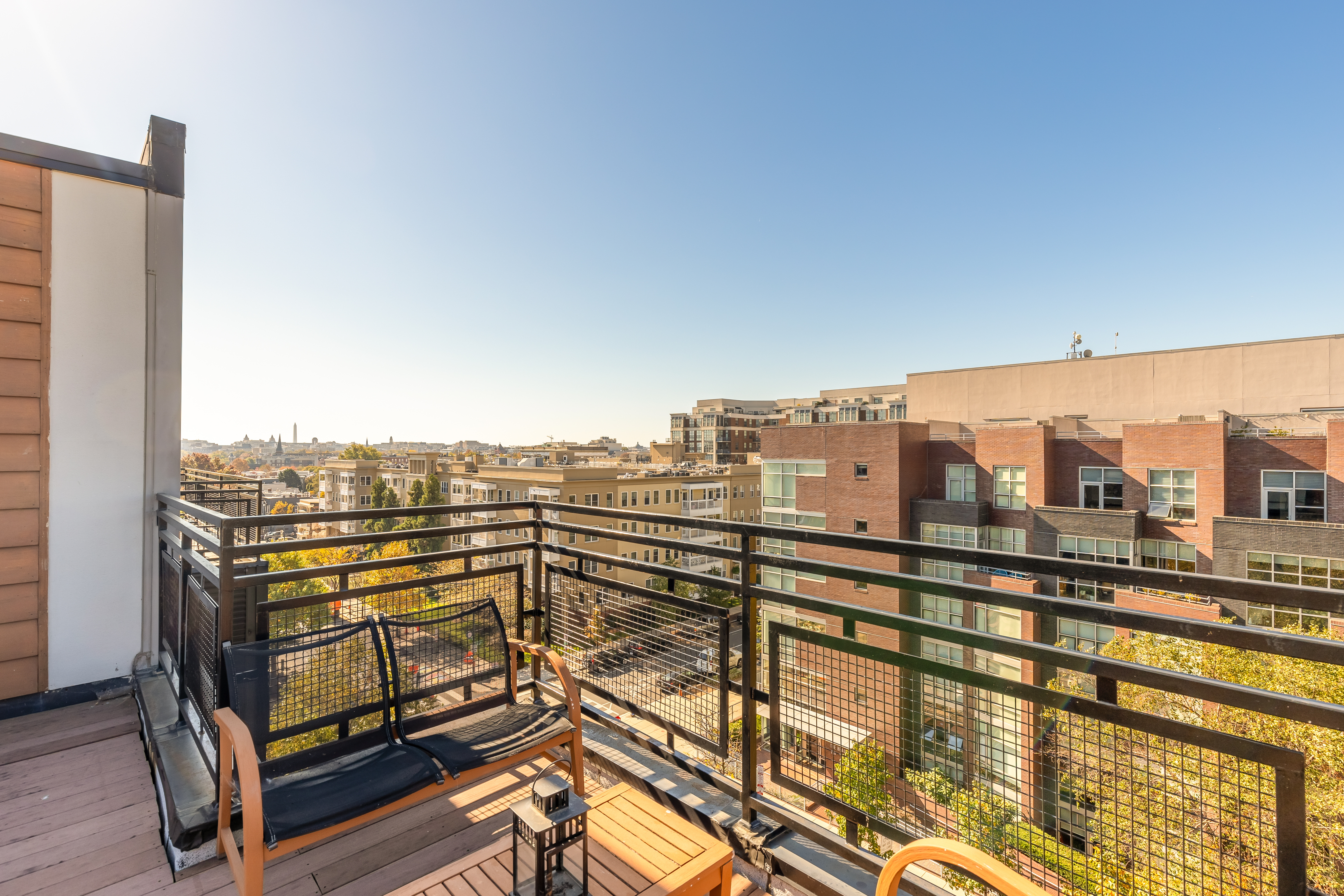 2101 11th Street Northwest, Unit 403 Washington, DC 20001 - Photo 24 of 30 a view of a city skyline from a balcony