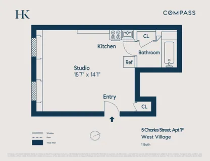 $475,000 | 5 Charles Street, Unit 1F | West Village