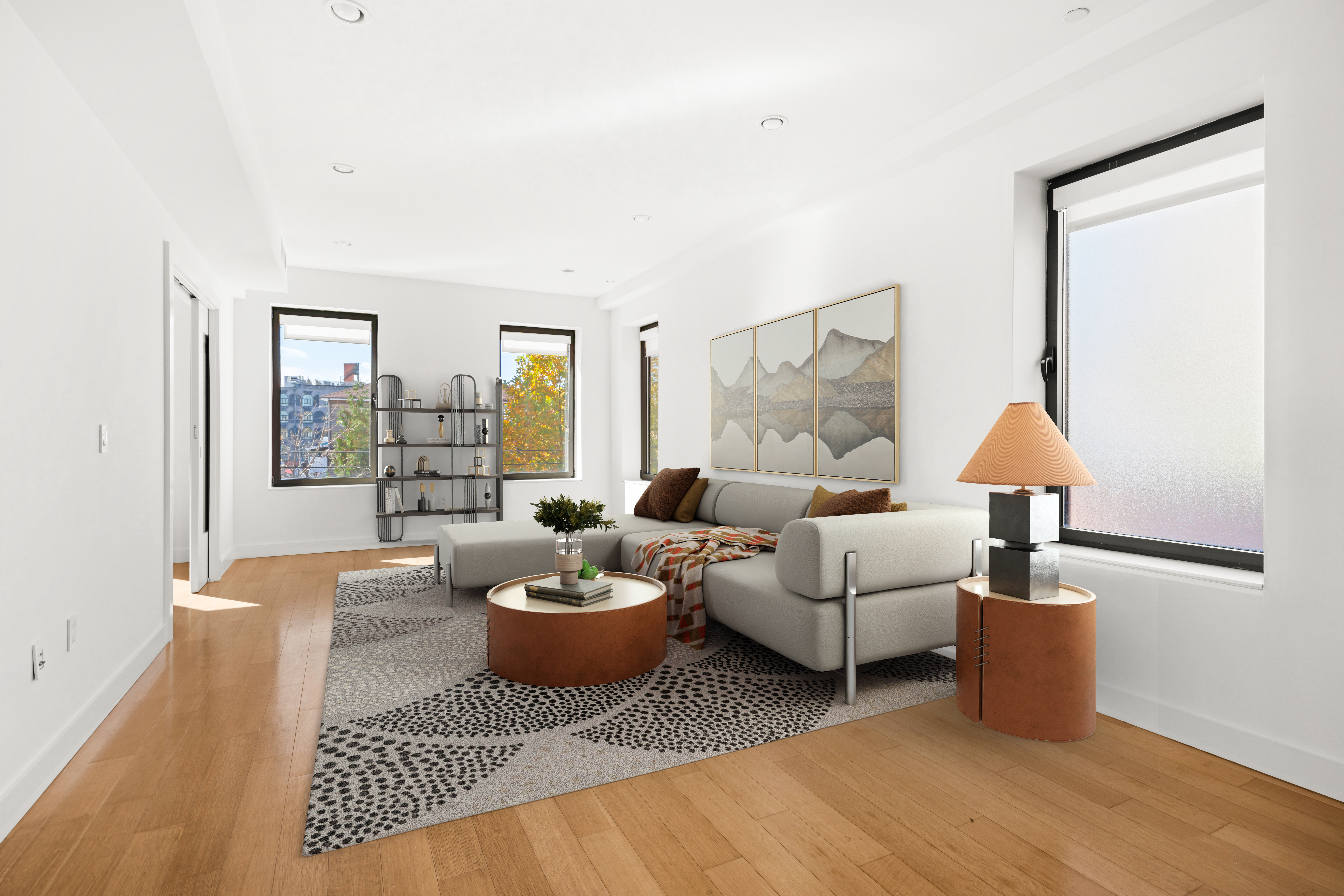 162 Beard Street Brooklyn, NY 11231 - Photo 11 of 20 a living room with furniture and a potted plant